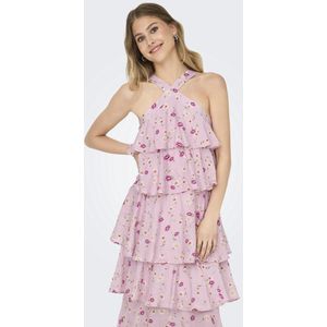 Jurk - Halternek - Mouwloos - Geweven Stof - Regular Fit