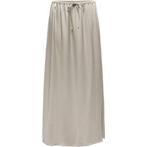 ONLY Dames Onlnema Mw Satin Maxi Rok WVN, Zilvervoering., L