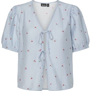 PIECES - Fionna - Blouseshirt - All-over Motief - Viscosemix - V-hals