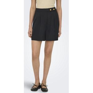 Only - High-Waisted Tailored Shorts - Zwart - 94% Polyester 6% Elastaan