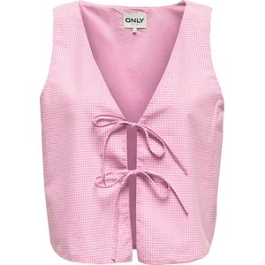 Only - Gilet - Fuchsia Roze - Katoen