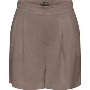 Only - Korte Broek - Taupe - Viscose/Linnen - Elastische Tailleband