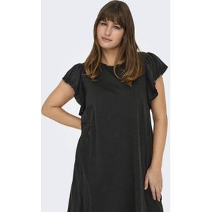 ONLY CARMAKOMA - Midi-jurk - Katoen - Regular Fit - Tot aan de Enkel - Korte Mouwen