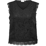 ONLY CARMAKOMA - Top - V-Hals - Korte Mouwen - Broderie Anglaise - Regular Fit