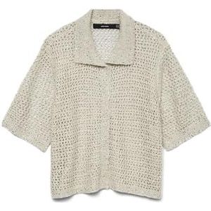 Vmleilani - Gebreid Vest - Polo Hals - 2/4 Mouwen - Knoopsluiting