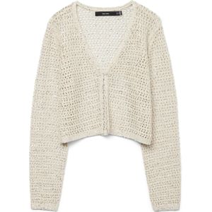 VERO MODA Dames Vmleilani Mesh Ls V-hals Short Cardigan, berk, M