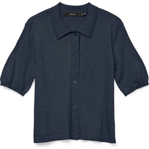 Vero Moda - Gebreide Pullover - Blauw - Polo - Regular Fit