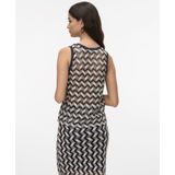 Boven - Ronde Hals - Mouwloos - Kort - 35% Katoen 35% Gerecycled Polyester 30% Gerecycled Katoen