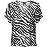 VERO MODA - T-shirt - Ecru - Dames - Regular Fit - Korte Mouwen - V-hals
