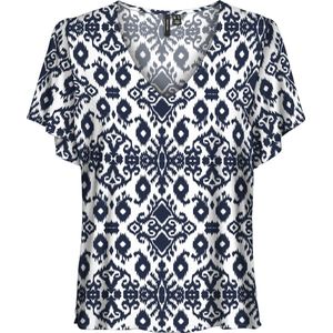 VERO MODA - Bedrukte Blouse - Blauw - Viscose