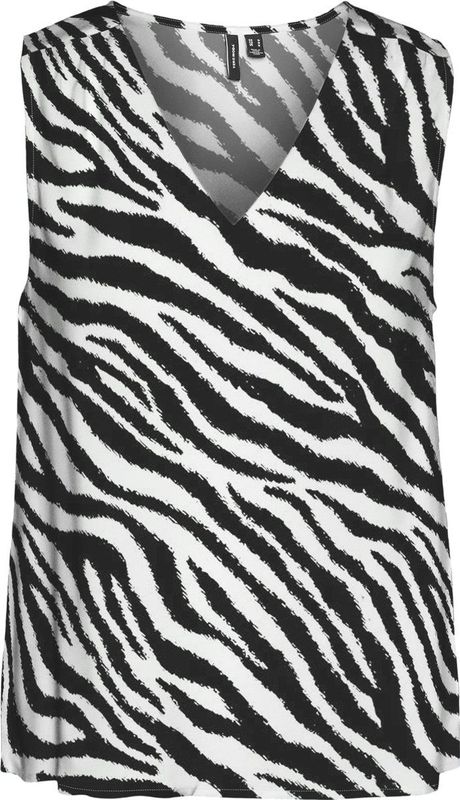 Vero Moda - Vmeasy Joy - Mouwloze Top - Birch/Zebra - Dames