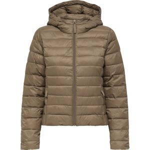 Only - Onltahia Lw Quilted Hood Jkt - Gewatteerde Jas - Cocoa Crème - Dames
