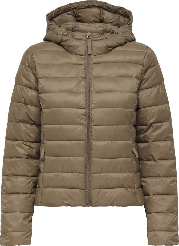 Only - Onltahia Lw Quilted Hood Jkt - Gewatteerde Jas - Cocoa Crème - Dames