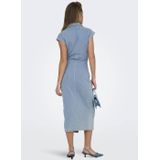 Onlbabe - Midi-jurk - Denim - V-Hals - Kapmouwen - Knoopsluiting - Regular Fit