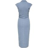 Onlbabe - Midi-jurk - Denim - V-Hals - Kapmouwen - Knoopsluiting - Regular Fit