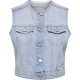 Only - Denim Gilet - Light Blue - 100% Katoen