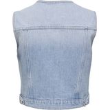 Only - Denim Gilet - Light Blue - 100% Katoen