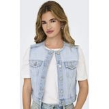 Only - Denim Gilet - Light Blue - 100% Katoen