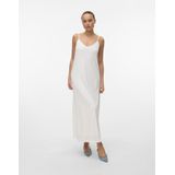 Vero Moda - Vmthas - Maxi Jurk - Wit - 95% Gerecycled Polyester