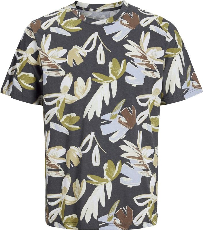 Jack & Jones Junior - Jorvarenna - T-shirt - Donkergrijs/Multicolor - Katoen