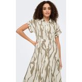 JDY - Lange Jurk - Blousejurk - Midi-lengte - Korte Mouwen - Regular Fit