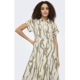 JDY - Lange Jurk - Blousejurk - Midi-lengte - Korte Mouwen - Regular Fit