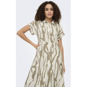 JDY - Lange Jurk - Blousejurk - Midi-lengte - Korte Mouwen - Regular Fit