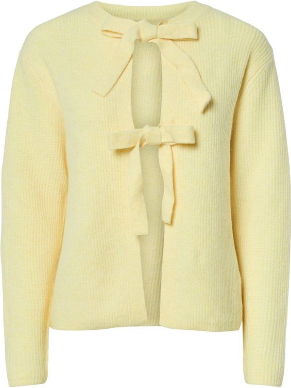 Pieces Vest Pcsilly Ls Rev Tie Knit Noos Bc 17150235 Pale Banana/melange Dames Maat - XS