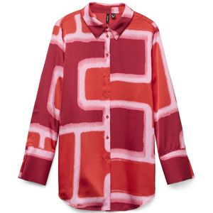 Vmreba Silba Ls Long Shirt WVN Ga, fiery red, S