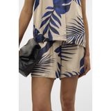 Vero Moda - Blauw Dessin - Korte Broek - Viscose/Polyester
