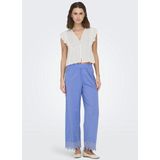 ONLY - ONLRian Flonce - Blouse - Wolwit - Viscose, Gevoerde Zoom, Kwartmouw