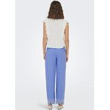 ONLY - ONLRian Flonce - Blouse - Wolwit - Viscose, Gevoerde Zoom, Kwartmouw