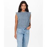 Onlkaro - Top - Korte Mouwen - O-hals - Regular Fit - Kanten Detail