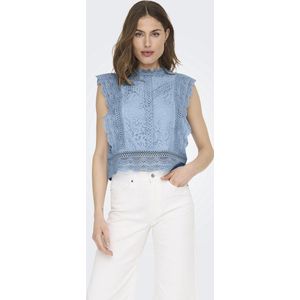 Onlkaro - Top - Korte Mouwen - O-hals - Regular Fit - Kanten Detail