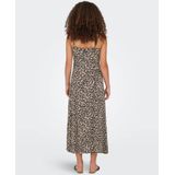Jurk - Dierenprint - 3/4 Lengte - Mouwloos - Gevoerde Zoom/Rand - Ritssluiting