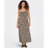 Jurk - Dierenprint - 3/4 Lengte - Mouwloos - Gevoerde Zoom/Rand - Ritssluiting