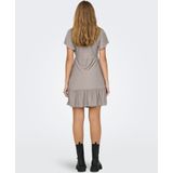 Jurk - V-Hals - Korte Mouwen - Mini-lengte - Regular Fit - Ruches