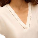 Vila - VMBELLA - Blouse - Effen - Viscose - Kwartmouw - Losse Pasvorm