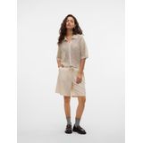 VERO MODA - NETHE - Broek - Beige - Regular Fit - Mid Waist