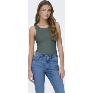 Haltertops - Effen - Jersey - Mouwloos - Slanke Pasvorm