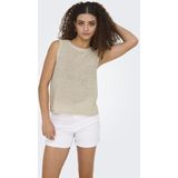 Only - Knitwear Top - Pumice Stone - 55% Acryl 45% Nylon