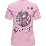 ONLY - Onllucia Life - Top - Begonia Roze - Normale Pasvorm, Korte Mouwen