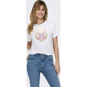 Onllucia Life Reg S/S Top JRS, wit (bright white), L