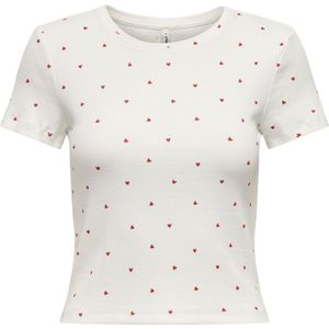 Only - Fenja Shirt - Wit - Dames - Slim Fit - Cropped
