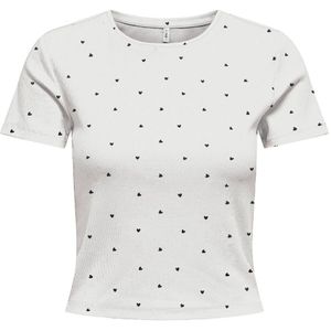 Onlfenja Life Ss AOP Top JRS, cloud dancer, XXL