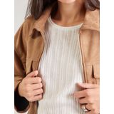 Only - Onlirina O-neck Top - T-shirt - Cloud Dancer - 83% Viscose - 17% Polyester