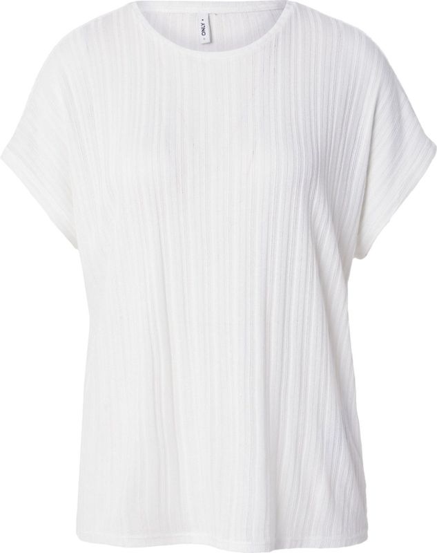 Only - Onlirina O-neck Top - T-shirt - Cloud Dancer - 83% Viscose - 17% Polyester