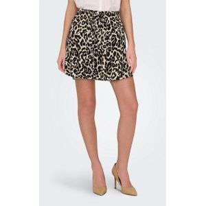 ONLNala - Strokenrok - Dierenprint - Viscose - Gedrapeerd - Kort