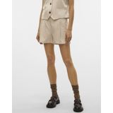 Vero Moda - VMLIANA MW Shiny Shorts - Korte Broek - Shiny - Zwart - Polyester