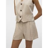 Vero Moda - VMLIANA MW Shiny Shorts - Korte Broek - Shiny - Zwart - Polyester